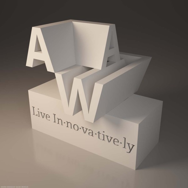 3d printed, 3d printer, 3d Logo, typography, architecture, award, trophy