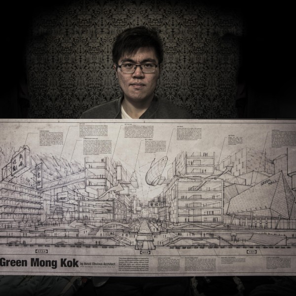 Hong Kong, Occupy Movement, Mong Kok, Urban Planning, Flying Cars, cross ventilation, solar panels, green mall, park, urban landscape