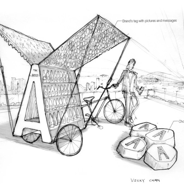 pop up shop, beer, chocolate, tricycle, retail. popup, hong kong, vintage, mrtheartist, mobile shop, old