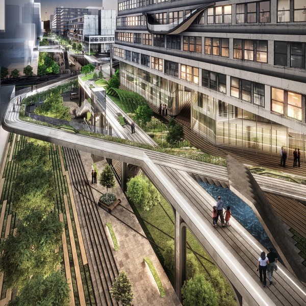 Seun, high line in Korea, 3d print landscape, urban planning, retrofit, factory rehab, seoul, greenwalk, elevated park, sustainable design, architecture, hipster, business evolution