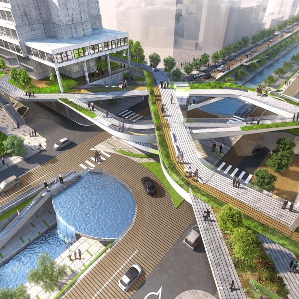 Seun, high line in Korea, 3d print landscape, urban planning, retrofit, factory rehab, seoul, greenwalk, elevated park, sustainable design, architecture, hipster, business evolution