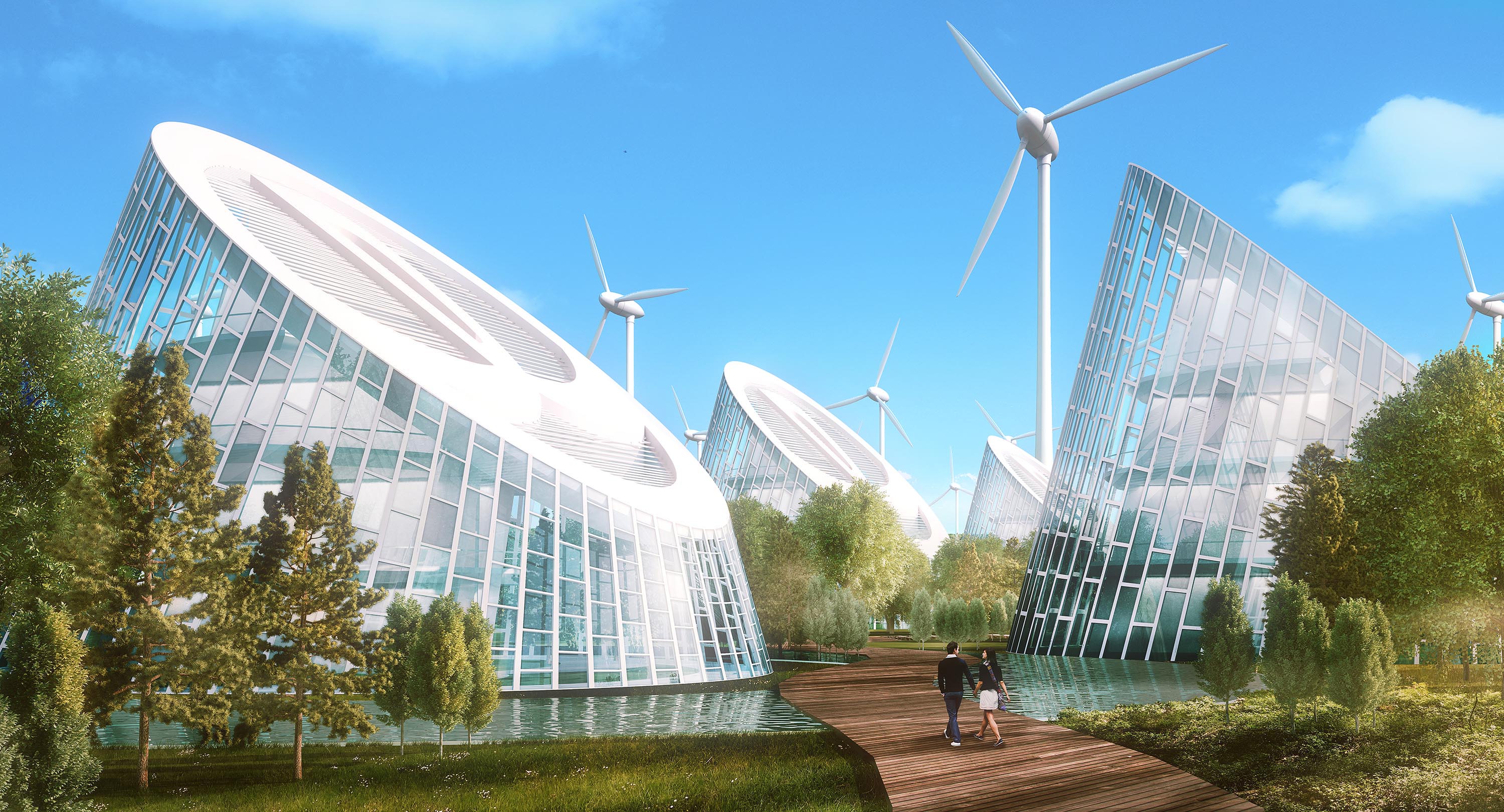 futuristic green buildings