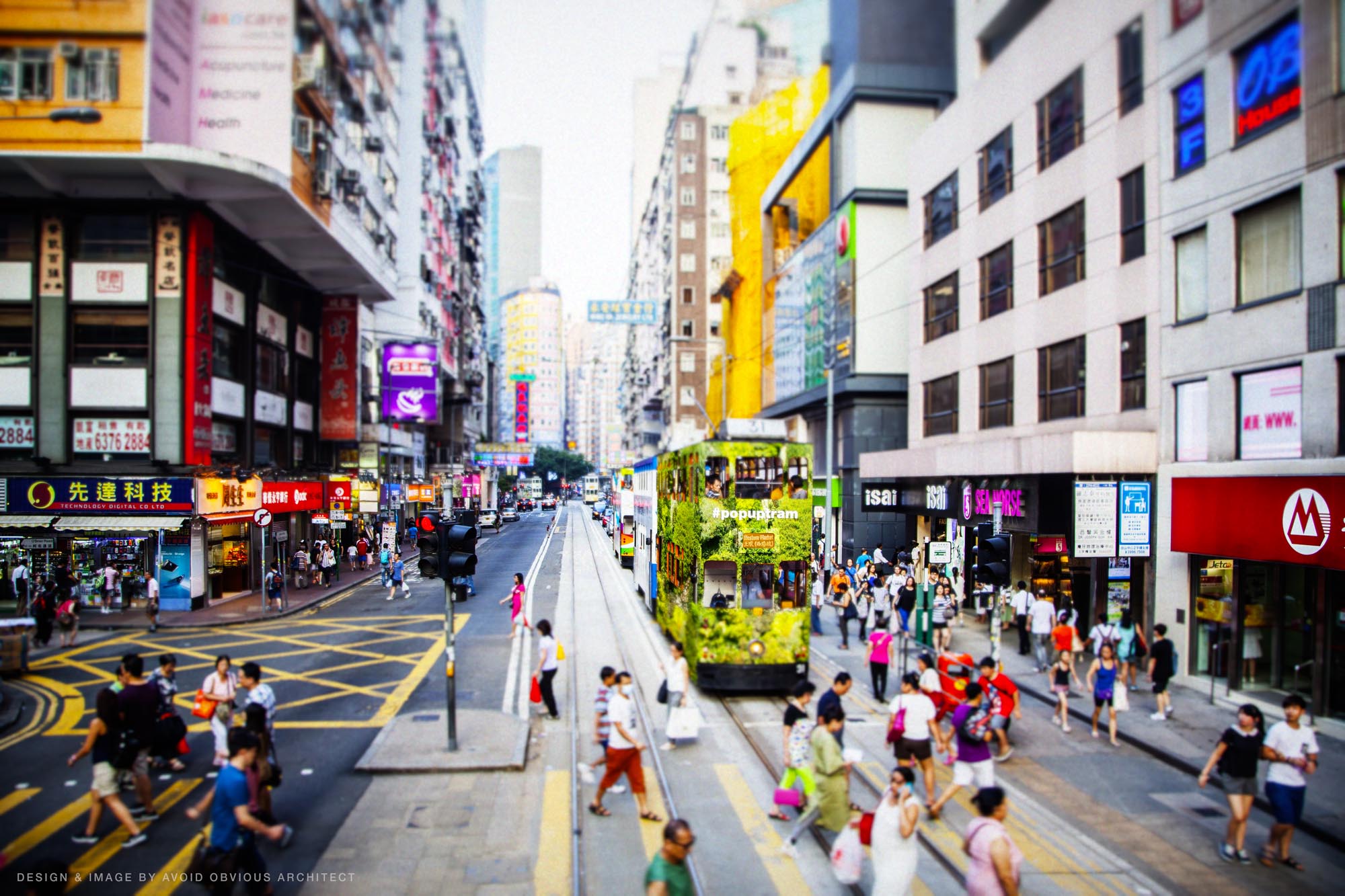 tram, tramways, hong kong, avoid obvious, popup, pop up, mobile architecture, restaurant, shop, runways, interior design, vintage, contextual, old, new, history, preservation, revitalization