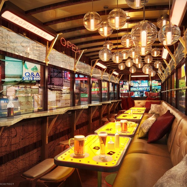 tram, tramways, hong kong, avoid obvious, popup, pop up, mobile architecture, restaurant, shop, runways, interior design, vintage, contextual, old, new, history, preservation, revitalization