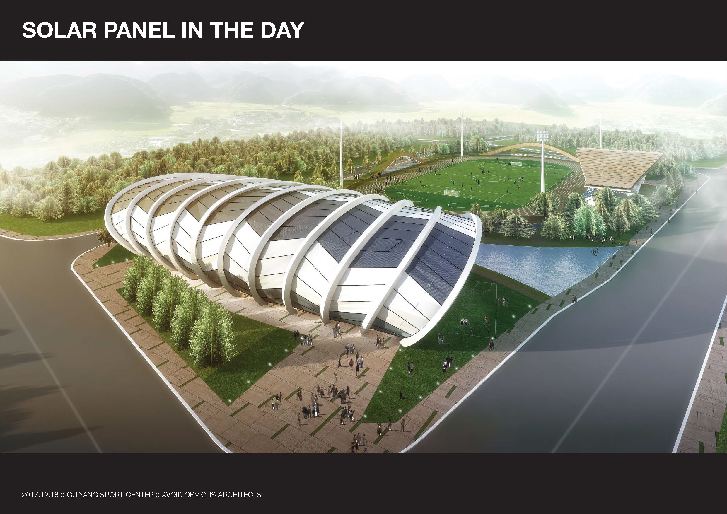sport center, guiyang, hmong, sustainable, stadium, grand stand, green, landscape. active, avoid obvious, architects, architecture,